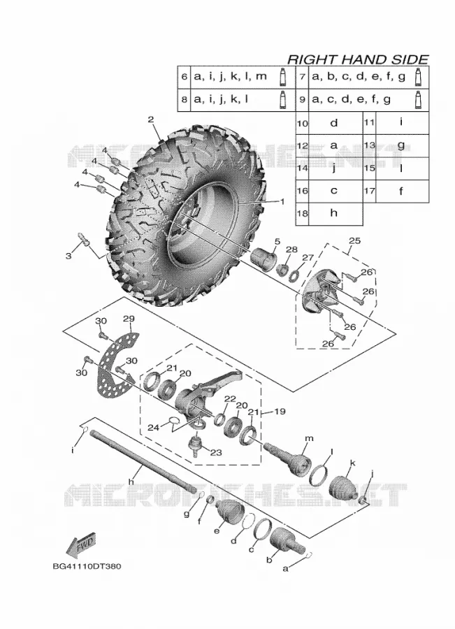 WIEL VOOR 2 Yamaha SIDE BY SIDE 850 2018 WOLVERINE  YXF850ES