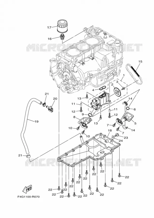 OLIEPOMP Yamaha WAVERUNNER 1050 2018 EX  EX1050C-T