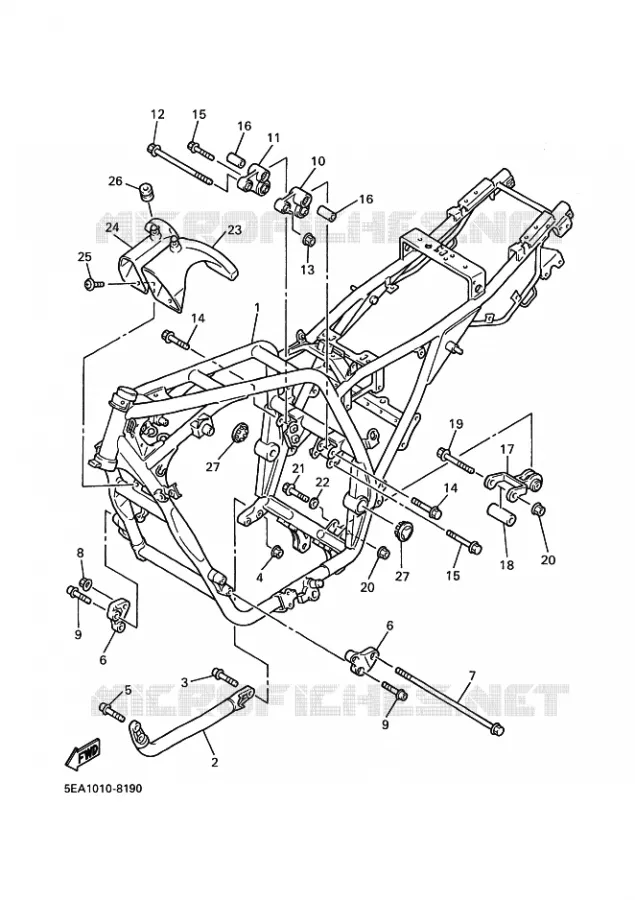 FRAME Yamaha MOTO 1300 1999 XJR  XJR1300SP