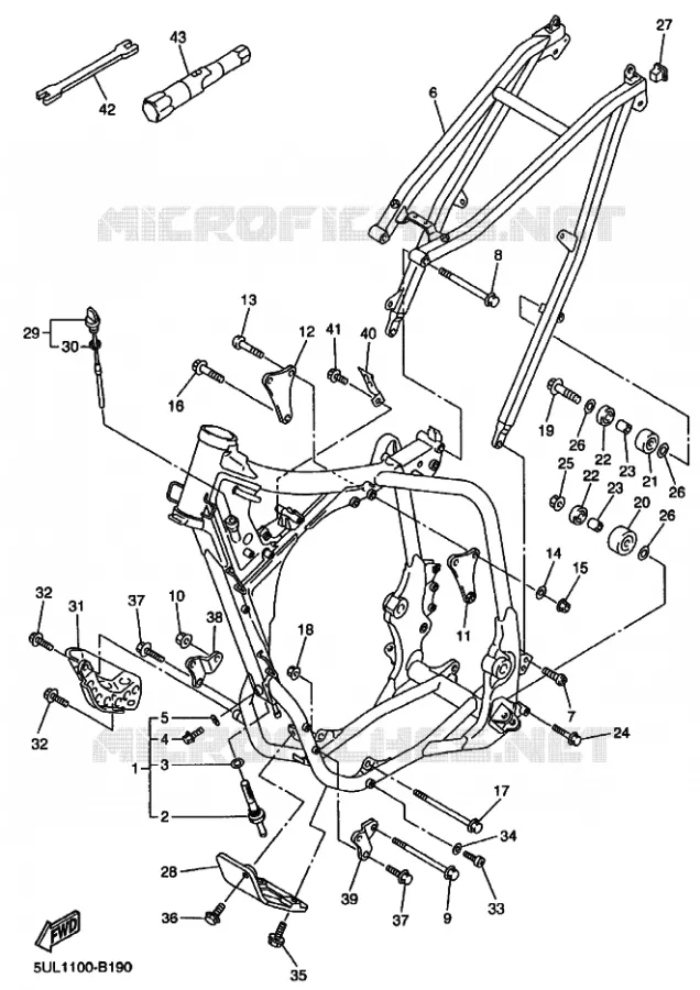 FRAME Yamaha MOTO 250 2003 YZF  YZ250F