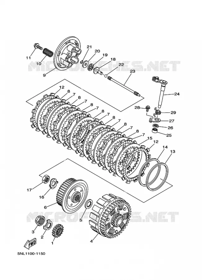 STARTMOTOR KOPPELINGS Yamaha MOTO 250 2004 YZF  YZ250F