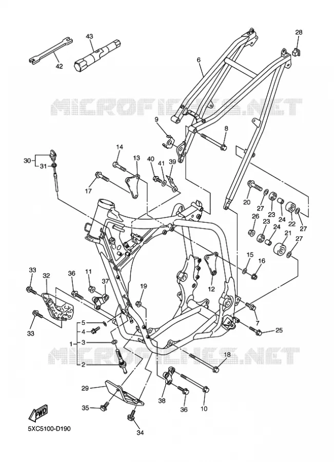 FRAME Yamaha MOTO 250 2005 YZF  YZ250F