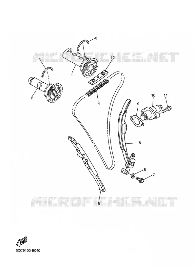 NOKKENAS / KETTING Yamaha MOTO 250 2006 YZF  YZ250F
