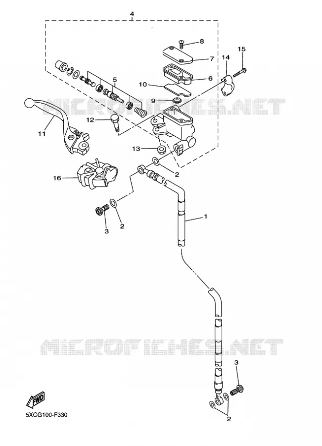 REMPOMP VOOR Yamaha MOTO 250 2007 YZF  YZ250F