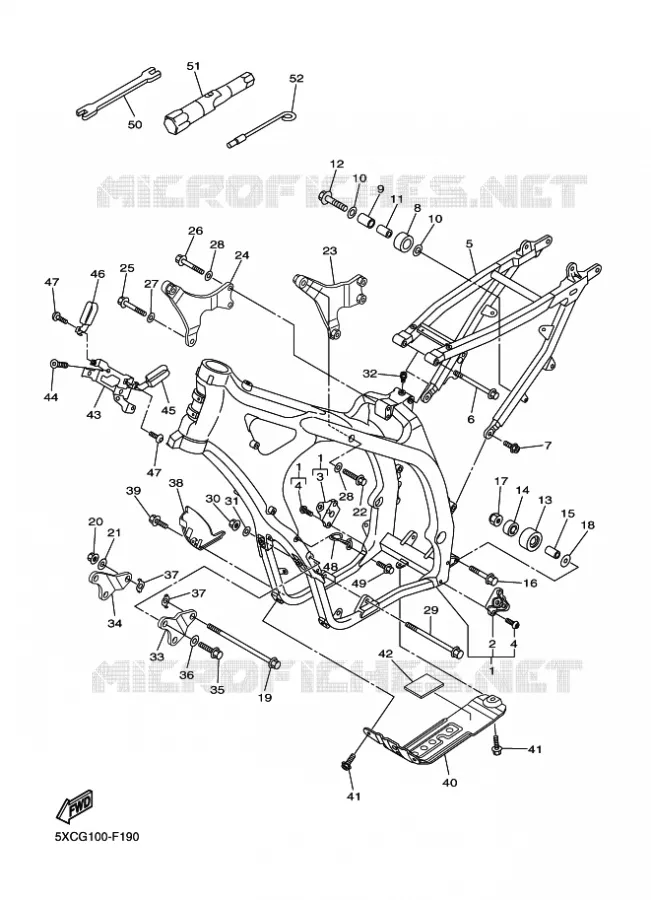 FRAME Yamaha MOTO 250 2008 YZF  YZ250F