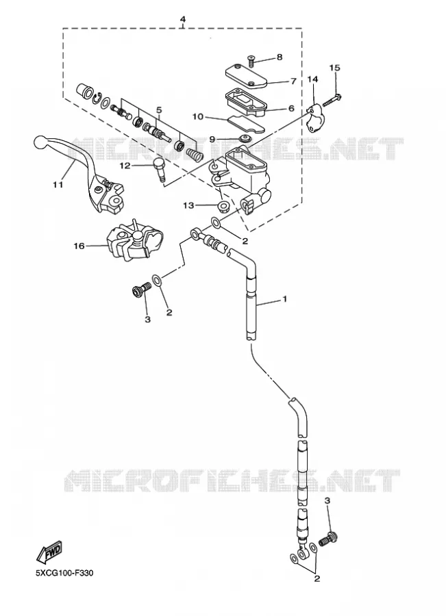REMPOMP VOOR Yamaha MOTO 250 2008 YZF  YZ250F