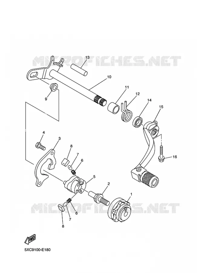 SCHAKEL STANG / PEDAAL Yamaha MOTO 250 2006 YZF  YZ250FV