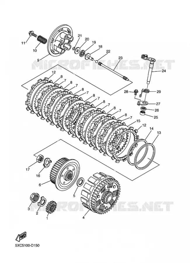 STARTMOTOR KOPPELINGS Yamaha MOTO 250 2006 YZF  YZ250FV