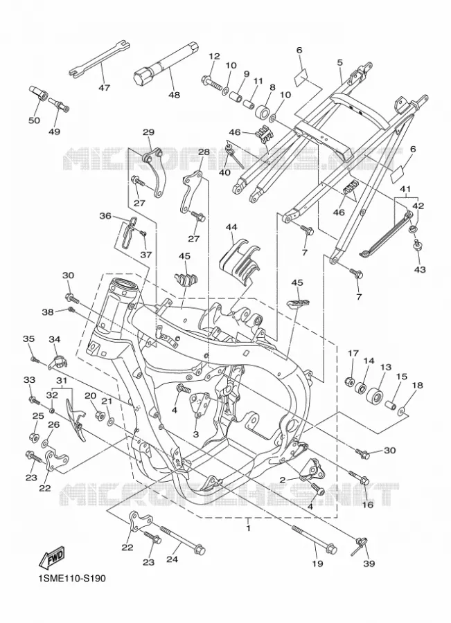 FRAME Yamaha MOTO 250 2018 YZF  YZ250F