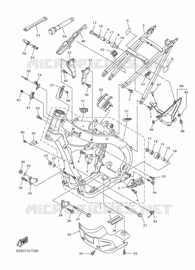 FRAME Yamaha MOTO 250 2018 YZF  YZ250FX