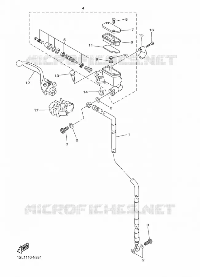 REMPOMP VOOR Yamaha MOTO 250 2016 YZF  YZ250FX