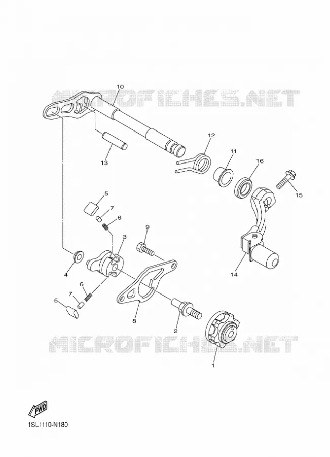 SCHAKEL STANG / PEDAAL Yamaha MOTO 250 2016 YZF  YZ250FX