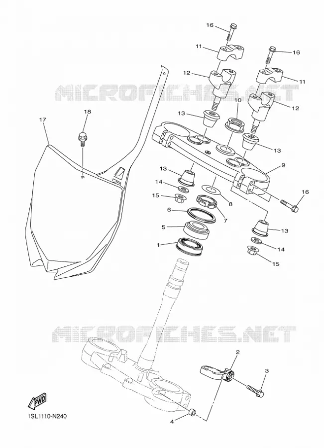 STUUR Yamaha MOTO 250 2016 YZF  YZ250FX