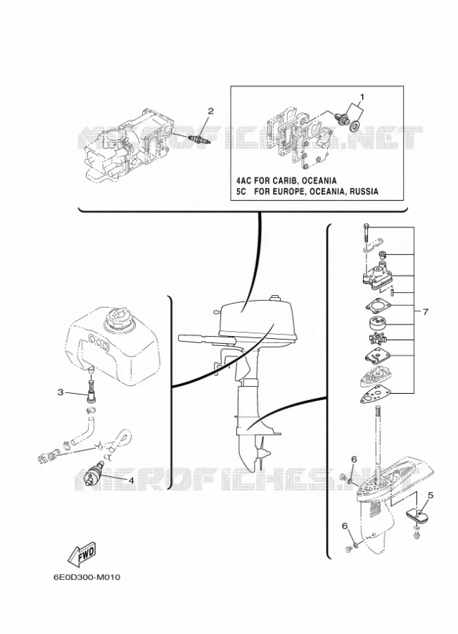 ONDERHOUDSDELEN Yamaha OUTBOARD ENGINES 5hp (3.7kW) 2015 5  5CMHL