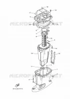 BOVENDEKSEL voor Yamaha 90A Electric Starter, Remote Control, Power Trim & Tilt, Oil injection, Shaft 20