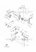 GASBEDIENING voor Yamaha 90A Electric Starter, Remote Control, Power Trim & Tilt, Oil injection, Shaft 20