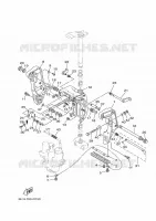 HOUDER 1 voor Yamaha 90A Electric Starter, Remote Control, Power Trim & Tilt, Oil injection, Shaft 20