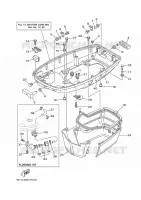 LAGERE ZIJKUIP voor Yamaha 90A Electric Starter, Remote Control, Power Trim & Tilt, Oil injection, Shaft 20