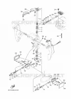 HOUDER 2 voor Yamaha 90A Electric Starter, Power Trim & Tilt, Oil injection, Shaft 20