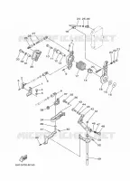 GASBEDIENING voor Yamaha 90A Electric Starter, Remote Control, Power Trim & Tilt, Oil injection, Shaft 20