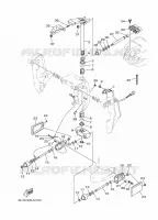 HOUDER 2 voor Yamaha 90A Electric Starter, Remote Control, Power Trim & Tilt, Oil injection, Shaft 20