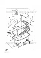BOVENKAP voor Yamaha 90A 2 Stroke 2000