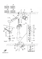REPARATIESET  voor Yamaha 5CM Manual Starter, Tiller Handle, Manual Tilt, Pre-Mixing, Shaft 20