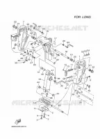 HOUDER 3 voor Yamaha E60H Enduro, Manual Starter, Tiller Handle, Hydro Trim & Tilt, Pre-Mixing, Shaft 20