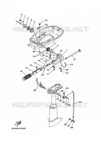 GASBEDIENING voor Yamaha 5C 2 Stroke, Manual Starter, Tiller Handle, Manual Tilt, Pre-Mixing 2007
