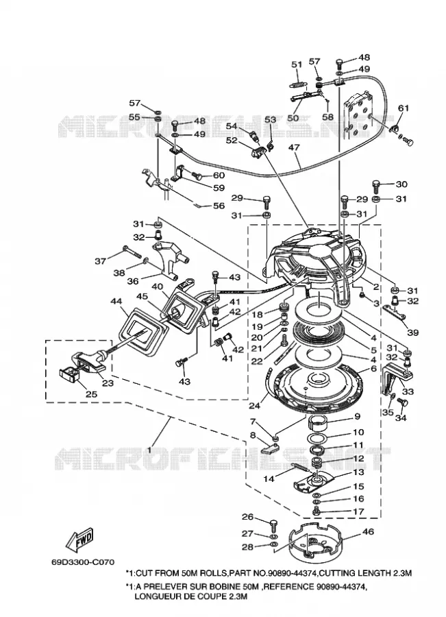 KICKSTART PEDALEN Yamaha OUTBOARD ENGINES 60hp (44.1kW) 2004 E60  E60HMHDL