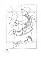 BOVENKAP voor Yamaha E60H Enduro, Manual Starter, Tiller Handle, Hydro Trim & Tilt, Pre-Mixing, Shaft 20