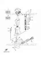 REPARATIESET 2 voor Yamaha E60H Enduro, Manual Starter, Tiller Handle, Hydro Trim & Tilt, Pre-Mixing, Shaft 20