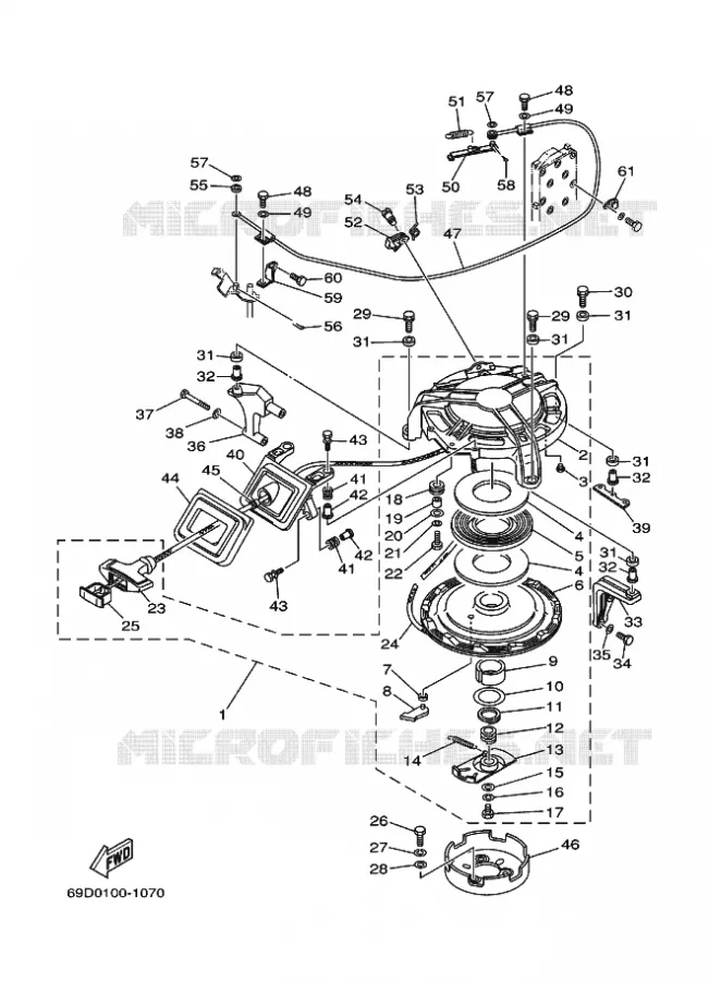 KICKSTART PEDALEN Yamaha OUTBOARD ENGINES 60hp (44.1kW) 2003 E60  E60HMHDS