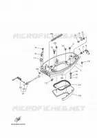 LAGERE ZIJKUIP voor Yamaha 40G Enduro, Kerosene, Manual Starter, Tiller Handle, Pre-Mixing, Shaft 20