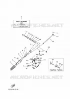 STUUR voor Yamaha 40G Enduro, Kerosene, Manual Starter, Tiller Handle, Pre-Mixing, Shaft 20