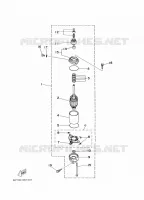 STARTMOTOR voor Yamaha F40A 4 Stroke 1999