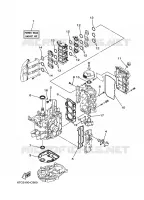 REPARATIESET 1 voor Yamaha F40B Manual Starter, Tiller Handle, Hydro Trim & Tilt, Shaft 15