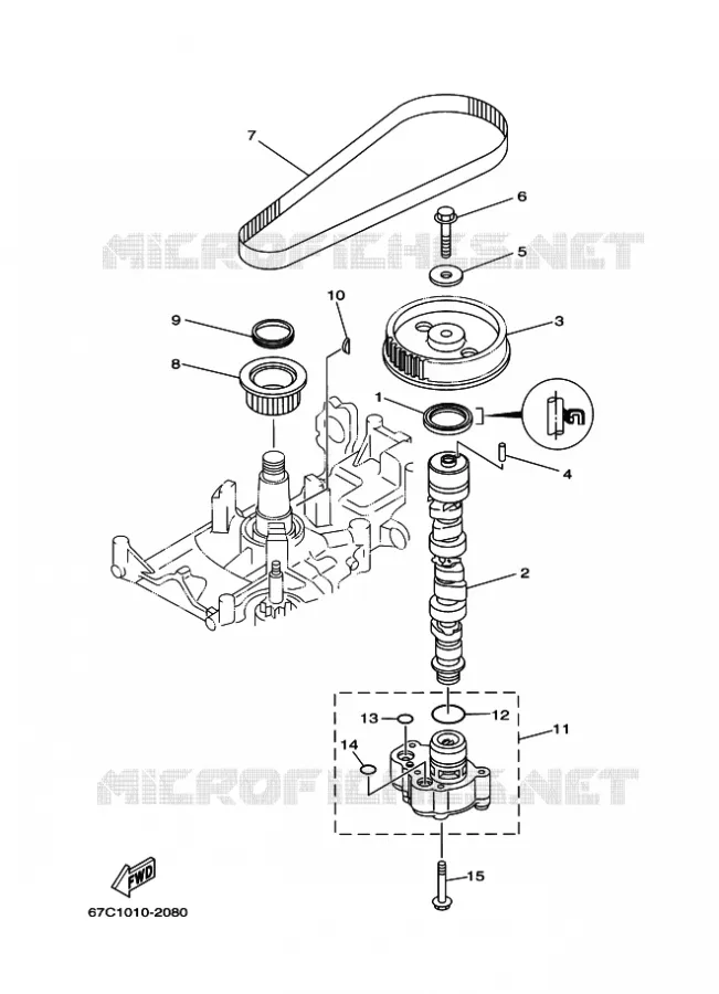 OLIEPOMP Yamaha OUTBOARD ENGINES 40hp (29.4kW) 2008 F40  F40B, F40 '08(MHD)