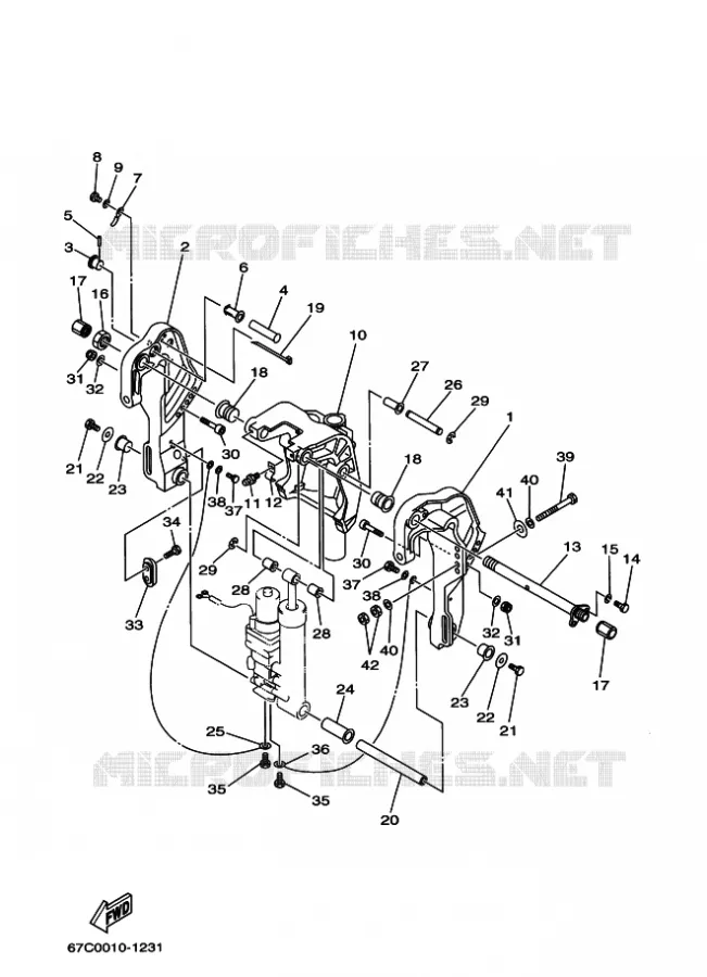 HOUDER 2 Yamaha OUTBOARD ENGINES 40hp (29.4kW) 2008 F40  F40B, F40 '08(ET)