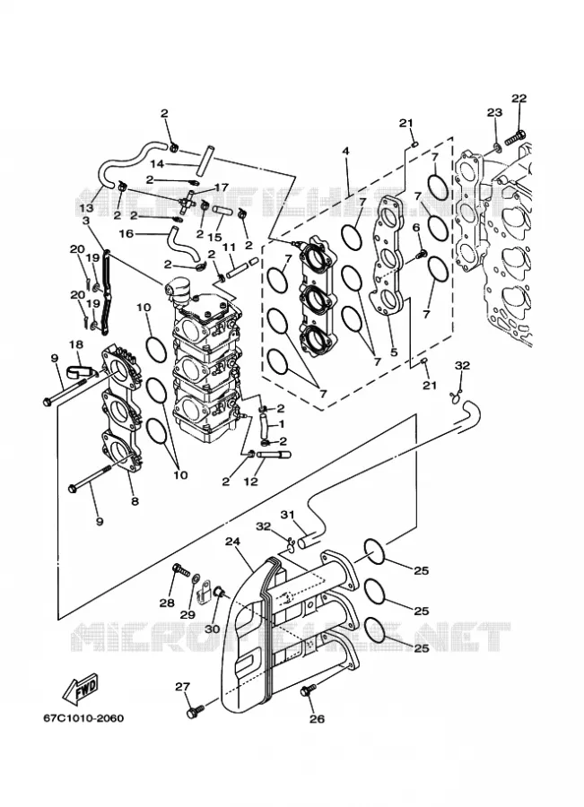 INLAAT Yamaha OUTBOARD ENGINES 40hp (29.4kW) 2003 F40  F40BEDL