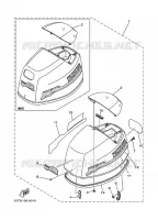 BOVENKAP voor Yamaha F40T Electric Start, Power Trim & Tilt, Remote Control, Shaft 20