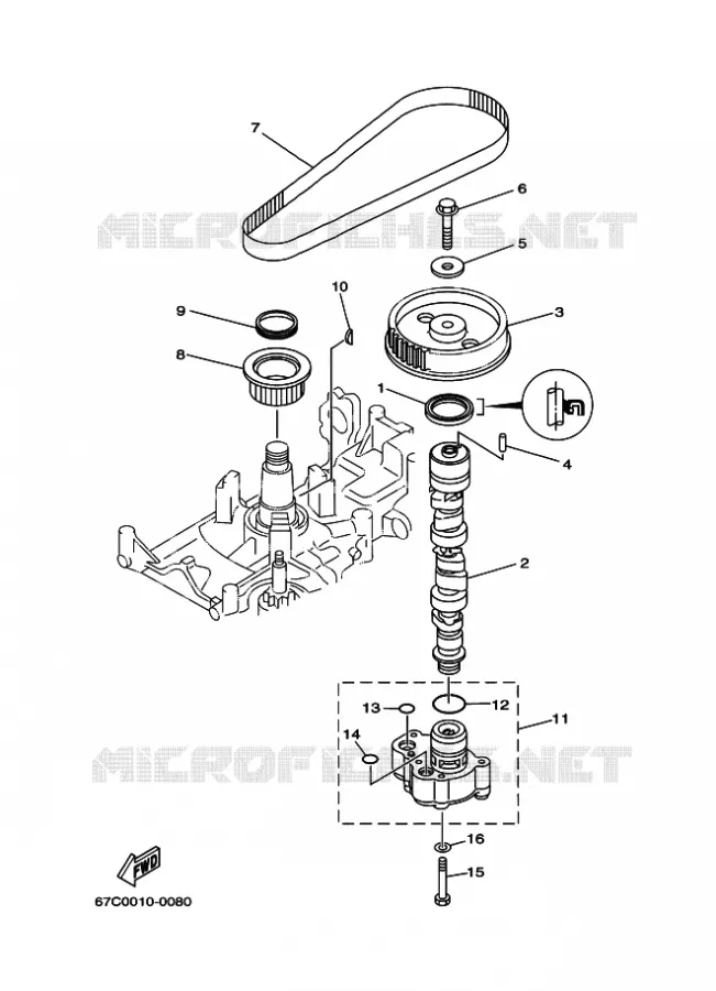 OLIEPOMP Yamaha OUTBOARD ENGINES 40hp (29.4kW) 2001 F40  F40MLHZ