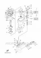 REPARATIESET 2 voor Yamaha F40F Electric Starter, Remote Control, Hydro Trim & Tilt, Shaft 20