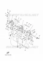 HOUDER 1 voor Yamaha F40F Electric Starter, Remote Control, Power Trim & Tilt, Shaft 20