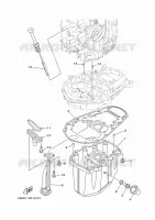 OIL PAN voor Yamaha F40F Electric Starter, Remote Control, Power Trim & Tilt, Shaft 20