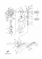 REPARATIESET 2 voor Yamaha F40F Electric Starter, Remote Control, Power Trim & Tilt, Shaft 20