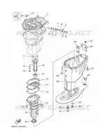 BOVENDEKSEL voor Yamaha F40F Electric Starter, Remote Control, Power Trim & Tilt, Shaft 15