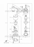 STARTMOTOR voor Yamaha F40F Electric Starter, Tiller Handle, Hydro Trim & Tilt, Shaft 20