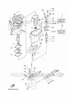 REPARATIESET 2 voor Yamaha F40F Electric Starter, Tiller Handle, Hydro Trim & Tilt, Shaft 15