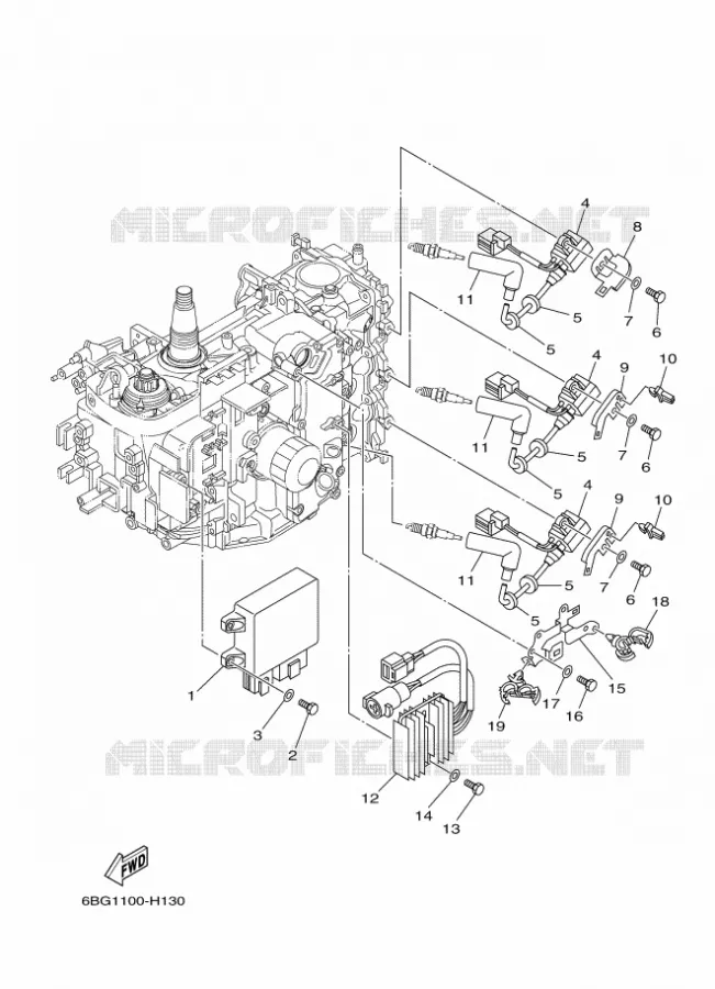 ELECTRISCH 1 Yamaha OUTBOARD ENGINES 40hp (29.4kW) 2012 F40  F40FEHDS